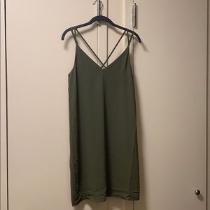 Topshop olive green mini dress